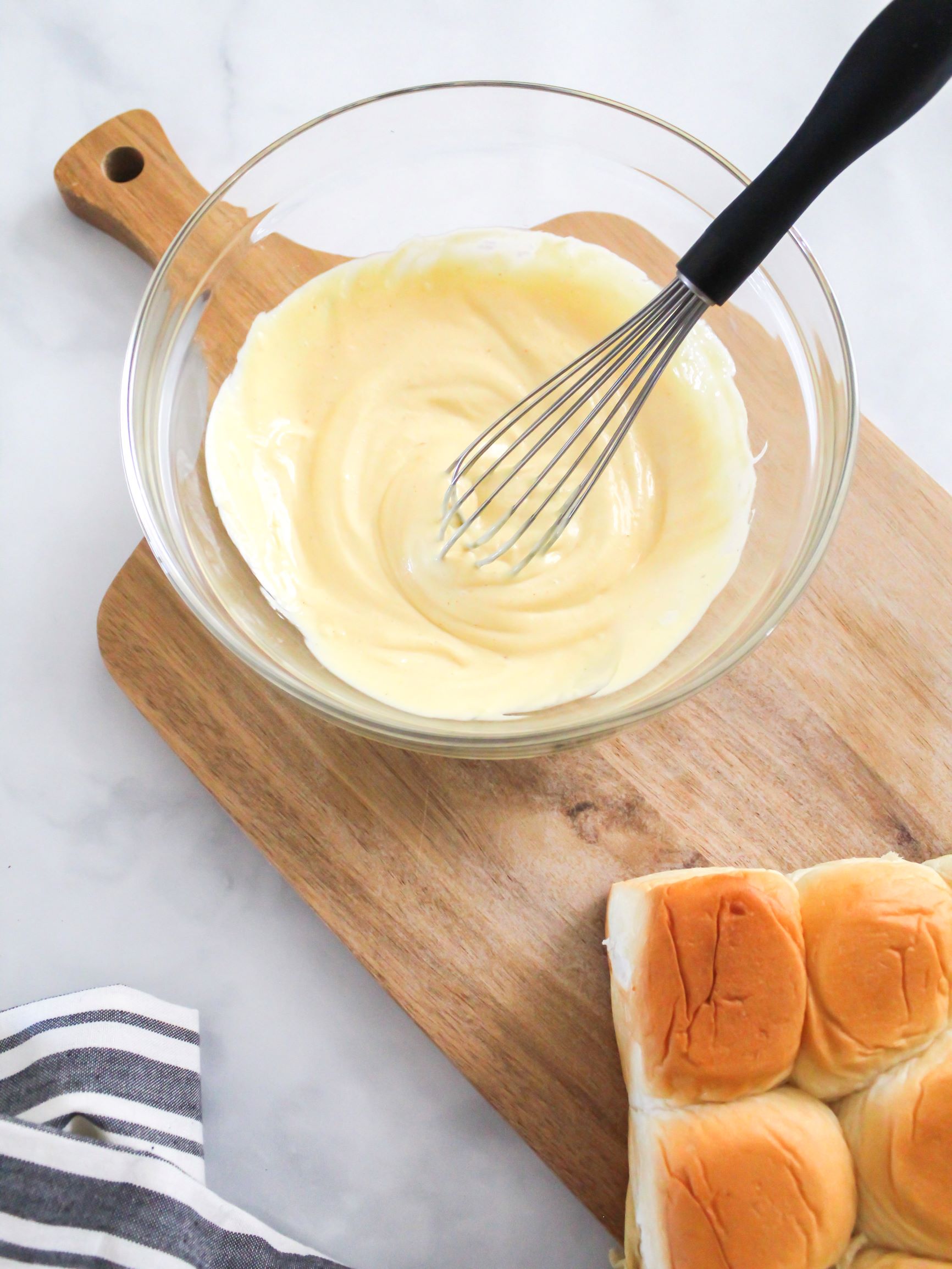 Honey mustard sauce for turkey and provolone sliders