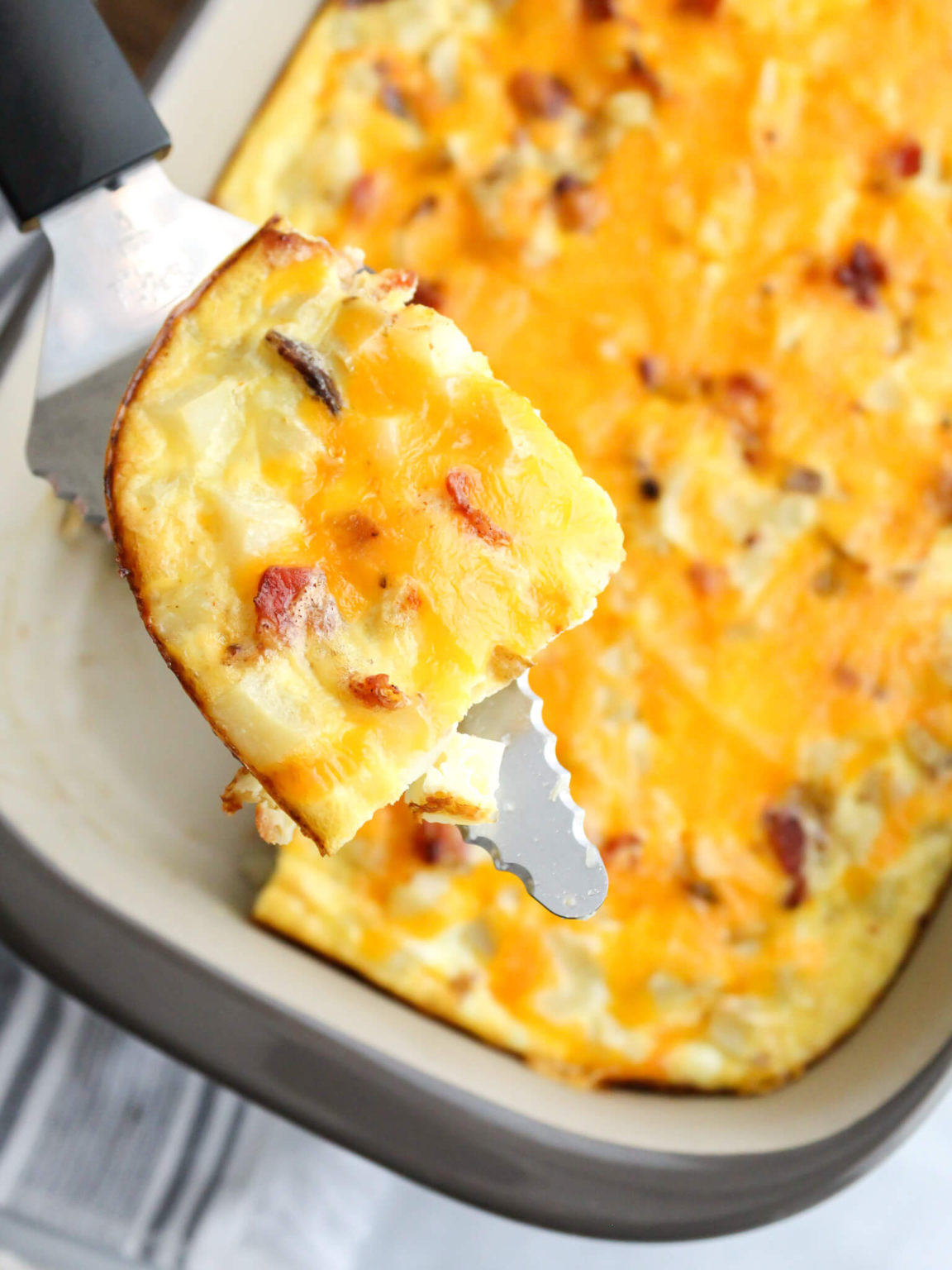 Easy Cheesy Bacon Egg and Potato Breakfast Bake - Midwest Life and