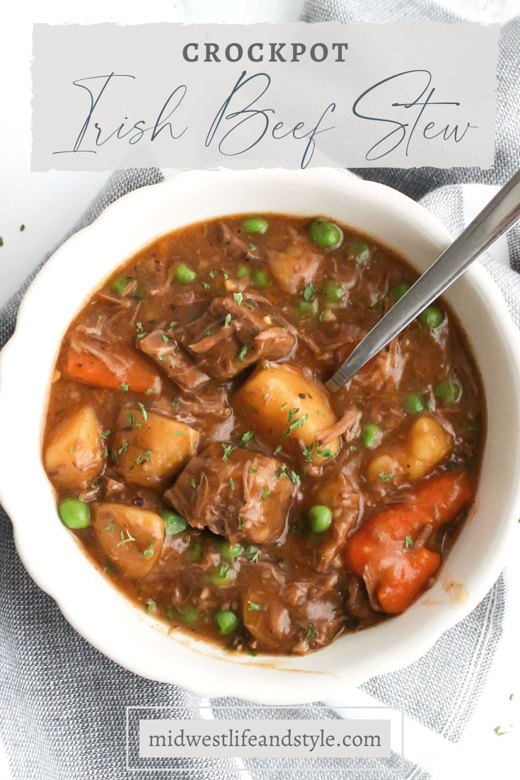 Easy Crockpot Irish Beef Stew - Midwest Life and Style Blog
