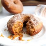 Close up View of Cinnamon and Sugar Baked Pumpkin Donut