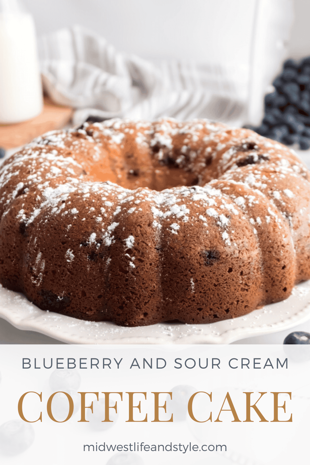 Blueberry and Sour Cream Coffee Cake