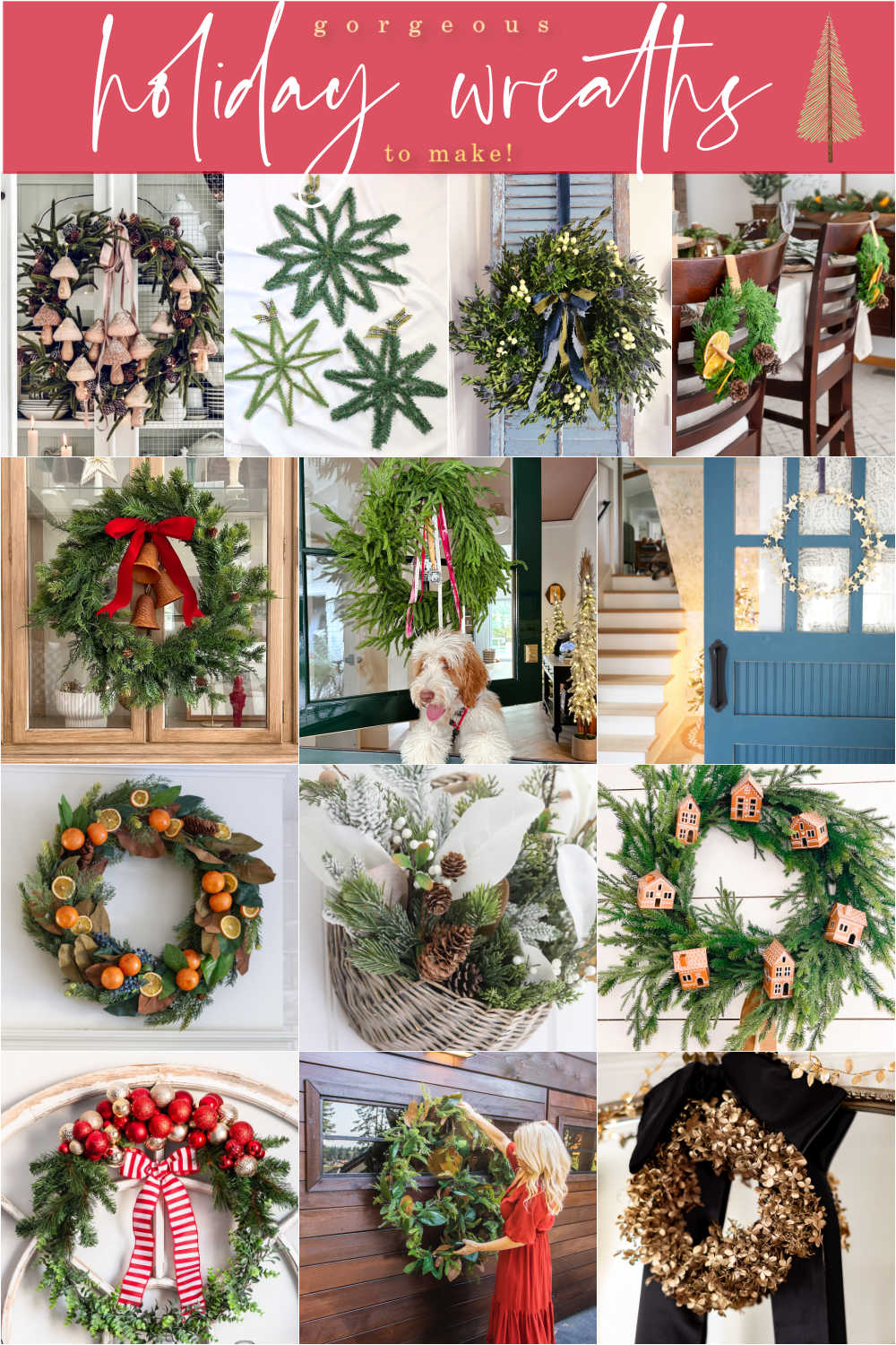 How To Make Festive Christmas Wreaths For Chairs - Midwest Life and ...