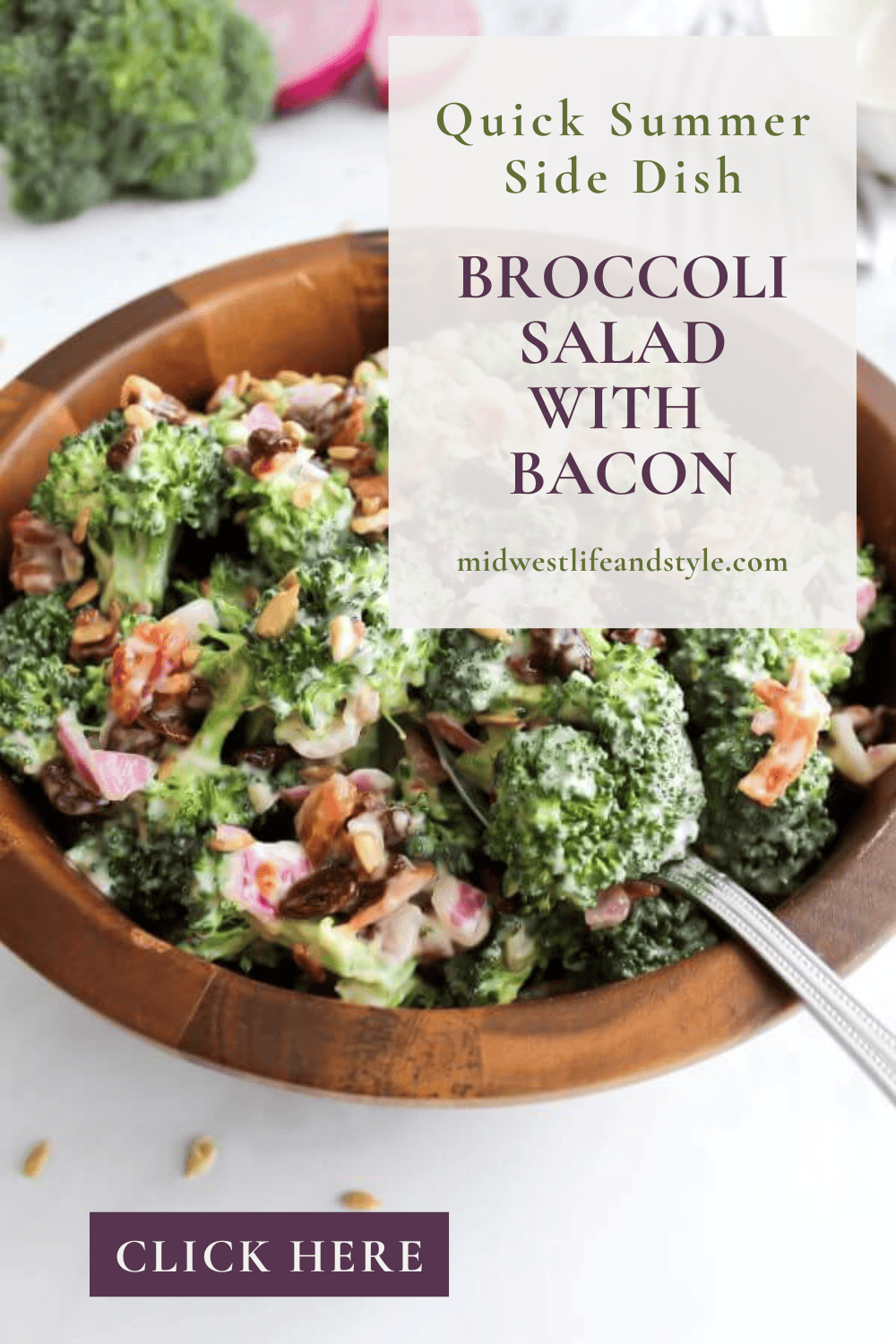 Quick summer side dish: Creamy broccoli salad with bacon
