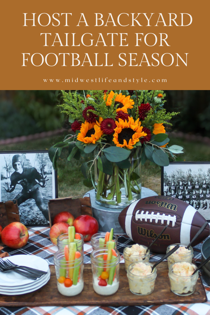 Fall backyard football tailgate party