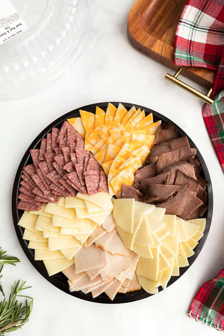 Pre-ordered cut meat and cheese party tray from Fareway Grocery