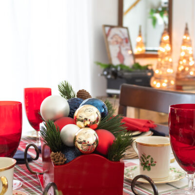 How to Create a Beautiful DIY Christmas Sleigh Centerpiece