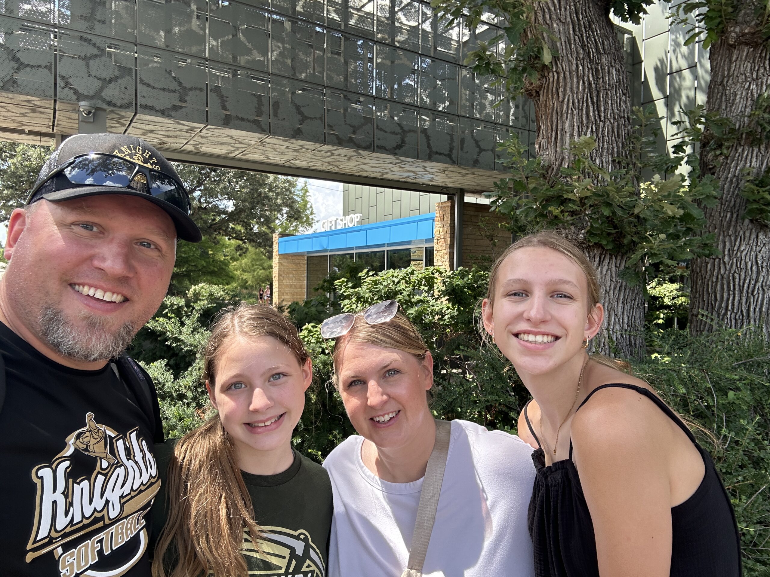 Family selfie during a summer visit to the Henry Doorly Zoo in Omaha.